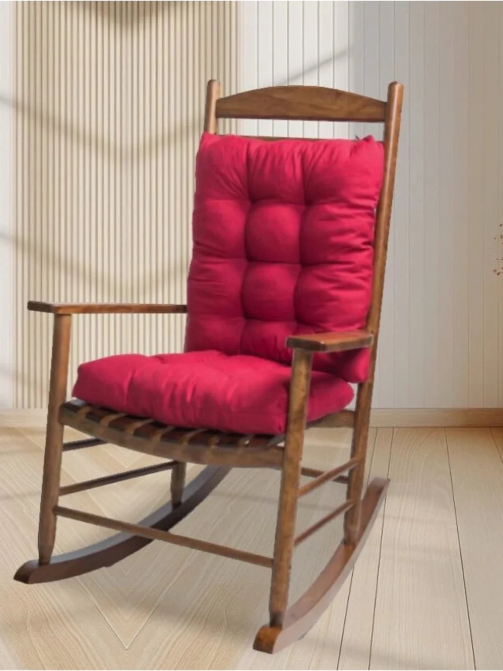2 Pack Rocking Chair Cushion Set Soft Seat & Back Pad for Recliner, Office